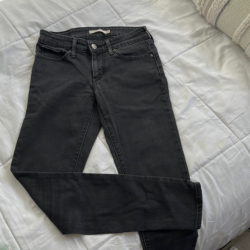 LEVIS 711 Black Skinny Jeans